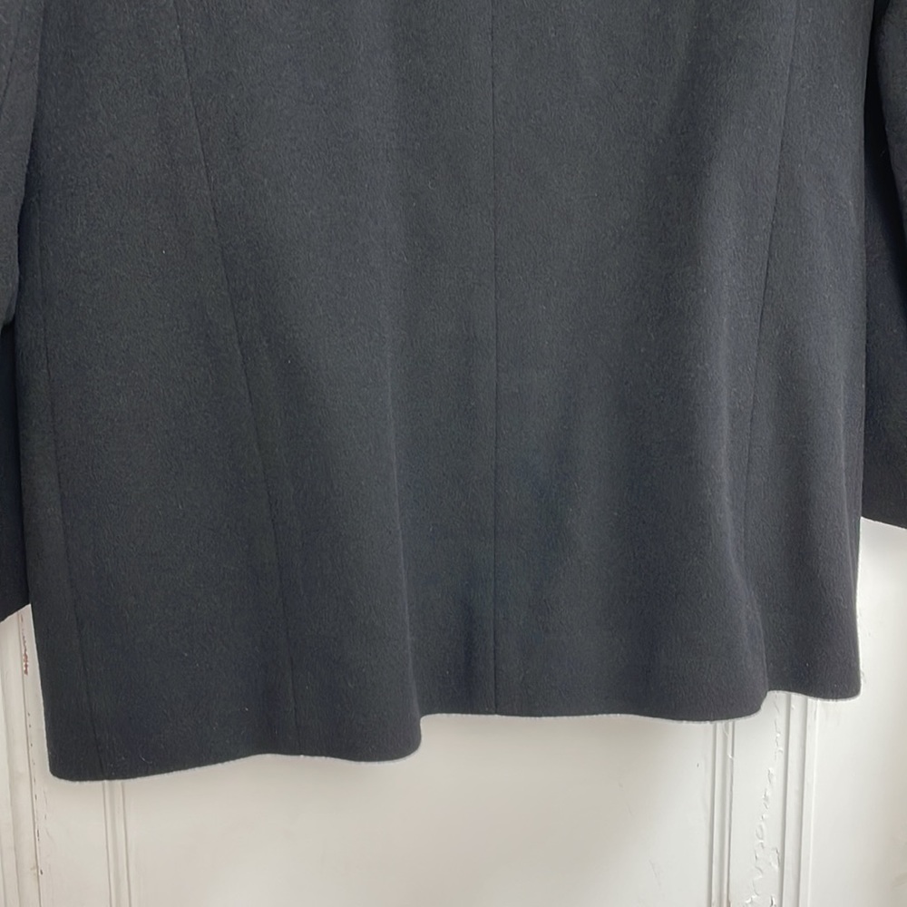 Vintage ST MICHAEL Mark & Spencer cashmere blend Blazer black classic - Picture 10 of 14